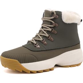 Waterproof Winter Snow Boots for Women 丨Insulated Warm Fur Lined Booties丨Slip-Resistant Lightweight Comfort Casual Cushion Outdoor Walking Boots