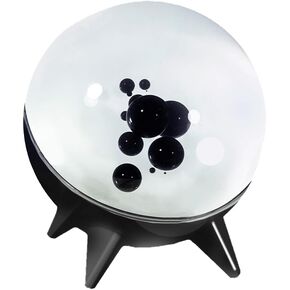 Dancing ferrofluid Speaker, ferrite Speaker Music Companion, ferromagnetic Fluid Sound visualizer, symbiosis in a Bottle, Magnetic Fluid Toys, Desktop Decorations, Birthday Gifts（Black）