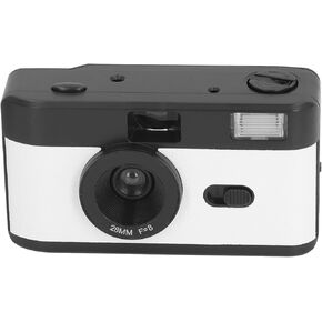 35mm Film Camera, 35mm Reusable Film Camera with Flash, Vintage Film Supports Both Black and White or Colored 35Mm 135 Film, (Black)