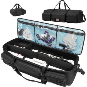 Telescope Case 40" Shock Absorbent Travel Telescope Bag Padded Telescope Accessories Bag for storage Tube, Tripod, Mount, w/Counterweight Bag & Dividers - Compatible with Celestron Telescope