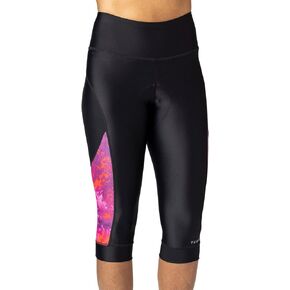 Terry Soleil Padded Bike Capri for Women, 18 Inch Inseam, Hi-Viz, UPF 50+ Sun Protection