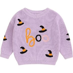 MAYUMMPY Toddler Baby Boy Girl Halloween Sweater Pumpkin Warm Pullover Sweatshirt Knitwear Knitted Fall Winter Clothes in Kuwait