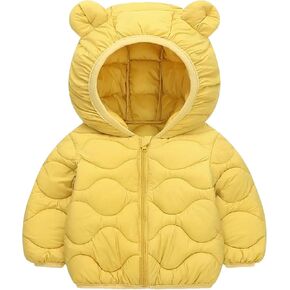 Toddler Winter Coats Puffer Padded Jacket Baby Boys Girls Bear Hoods Down Jacket Light Weight Infant Outerwear in Kuwait