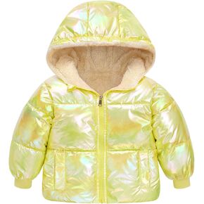 UNICOMIDEA Baby Girl Winter Coat Laser Toddler Jackets Warm Down Outerwear with Hooded For 12M-5T