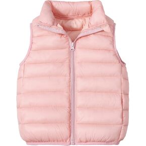 Happy Cherry Kids Puffer Down Vest for Boys Girls Winter Warm Sleeveless Padded Jacket Stand Collar Quilted Waistcoat