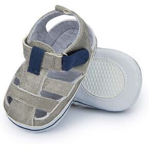 HsdsBebe Infant Baby Boys Girls Summer Beach Sandals Breathable Athletic Anti-slip Soft Sole Newborn First Walker Crib Shoes