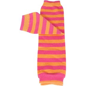 Wrapables Colorful Baby Leg Warmers, Stripes Pink & Orange