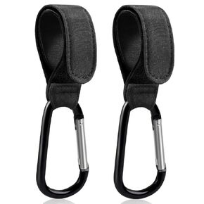 Aguwontior Baby Stroller Hooks, 2 Pack 3rd Generation Adjustable Stroller Hook, Easy to Use for Mom, Universal Affordable Stroller Clips for Hanging Bags, Diaper Bags, Baby Stroller Accessories