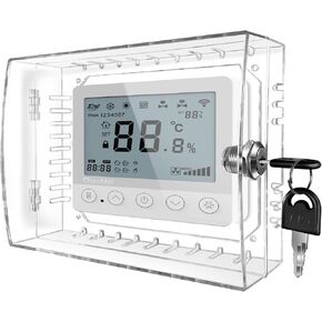Thermostat Lock Box,Thermostat Cover with Lock,PC Wall Thermostat Lockbox,Fits Thermostats 4.8" H x 6" W or Smaller,Mainly for Home Thermostat