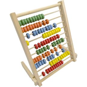 MAGIKON Wooden Counting Number Frame, 10 Rows Abacus for Learning Math (8-Inch)