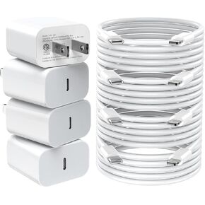 Fast Charger iPhone,【Apple MFi Certified】 Type C Wall Charger Block with 2pack [6FT&3FT] Long USB C to Lightning Cable for iPhone 14/13/12/12 Pro Max/11/Xs Max/XR/X,AirPods Pro(White 2pack)
