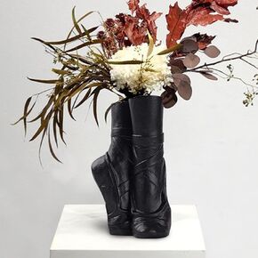 Ballet Shoe Ceramic Vase for Modern White Home Decor,Boho Decor Flower Vase for Nordic Art Pampas Grass,Centerpiece Decor for Coffee Table,Living Room,Office,Desk, Shelf,Gift for Ballet Enthusiasts