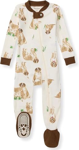 Burt's Bees Baby Baby Boys Sleepers, 100% Organic Cotton, One-piece PJs, Diagonal Zip Up Jumpsuit, Snug Fit Pajamas with Snap Tab in sizes 12, 18, and 24 Months in Saudi Arabia