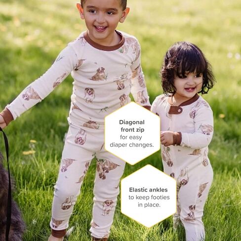 Burt's Bees Baby Baby Boys Sleepers, 100% Organic Cotton, One-piece PJs, Diagonal Zip Up Jumpsuit, Snug Fit Pajamas with Snap Tab in sizes 12, 18, and 24 Months in Saudi Arabia