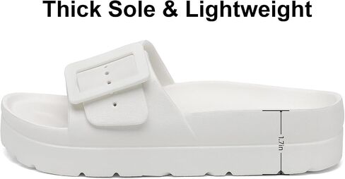 TIKVAW Women's Platform & Wedge Sandals with Arch Support Adjustable Buckle | Non-Slip Outsole, Flexible Construction,Walking, Garden, Travel,Daily,Walking,Shower,Water Sports in Saudi Arabia