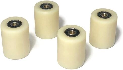 Nylon Pulley 4 pcs 1.5-inch Nylon Roller Wheel with Bearings, CNC Guiding Wheel Flat Belt Idler (1.5in Diameter - 1 in Wide - 3/8 in Bearing) in Kuwait