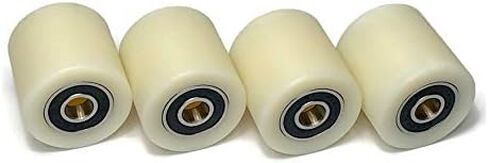 Nylon Pulley 4 pcs 1.5-inch Nylon Roller Wheel with Bearings, CNC Guiding Wheel Flat Belt Idler (1.5in Diameter - 1 in Wide - 3/8 in Bearing) in Kuwait