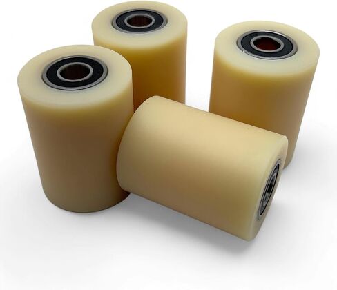 Nylon Pulley 4 pcs 1.5-inch Nylon Roller Wheel with Bearings, CNC Guiding Wheel Flat Belt Idler (1.5in Diameter - 1 in Wide - 3/8 in Bearing) in Kuwait