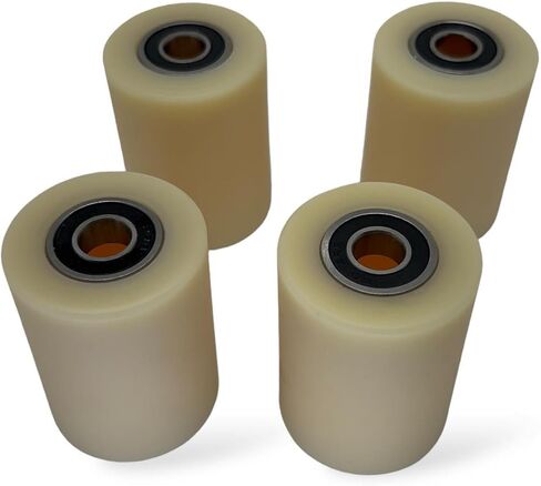 Nylon Pulley 4 pcs 1.5-inch Nylon Roller Wheel with Bearings, CNC Guiding Wheel Flat Belt Idler (1.5in Diameter - 1 in Wide - 3/8 in Bearing) in Kuwait