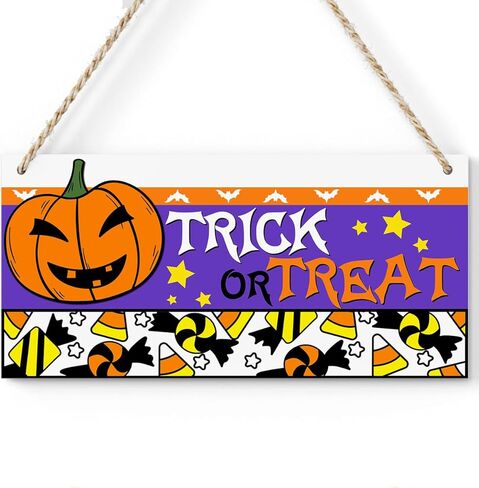 Horror Halloween Welcome Sign for Front Door, Magic Witch Halloween Party Decorations for All Seasons Scary Porch Decor, Wooden Hanging Gifts for Farmhouse Home Bathroom Kitchen Wall Art -A22 in Kuwait