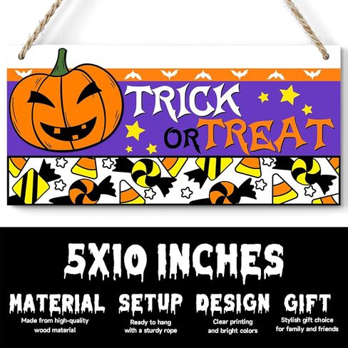 Horror Halloween Welcome Sign for Front Door, Magic Witch Halloween Party Decorations for All Seasons Scary Porch Decor, Wooden Hanging Gifts for Farmhouse Home Bathroom Kitchen Wall Art -A22 in Kuwait