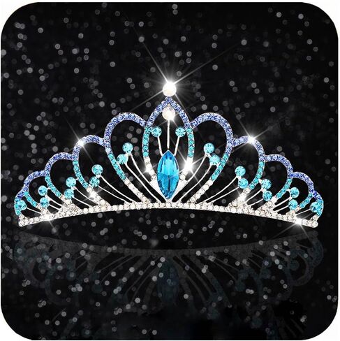 Silver Girls Tiara Comb Crystal Princess Tiaras Hair Comb Wedding Bridal Crown Headband Birthday Hairpiece for Costume in Saudi Arabia