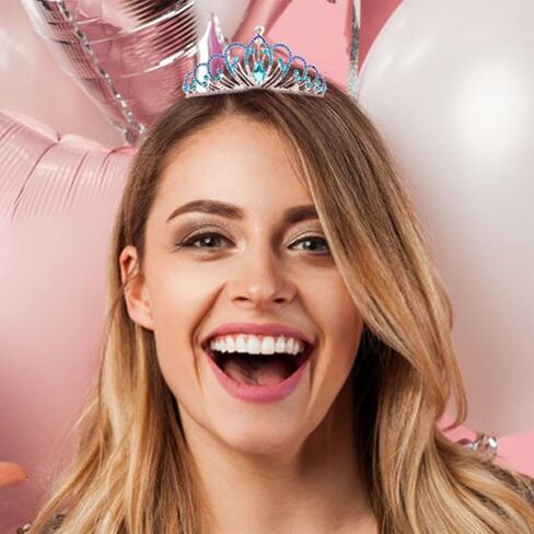 Silver Girls Tiara Comb Crystal Princess Tiaras Hair Comb Wedding Bridal Crown Headband Birthday Hairpiece for Costume in Saudi Arabia