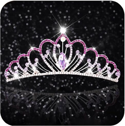Silver Girls Tiara Comb Crystal Princess Tiaras Hair Comb Wedding Bridal Crown Headband Birthday Hairpiece for Costume in Saudi Arabia