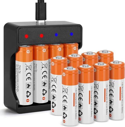 4 Pack Rechargeable 1.5V AA Size Lithium Batteries for Blink Camera, Long-Lasting Double A Battery 2600mWh (No Charger) in Saudi Arabia