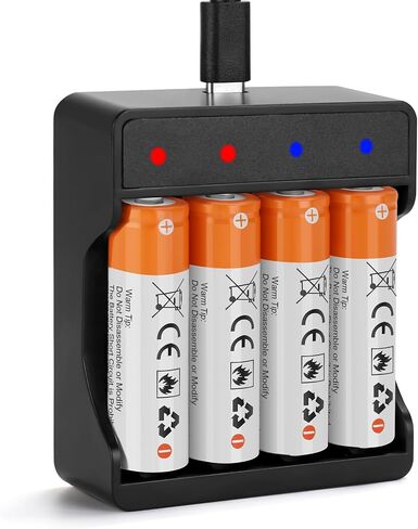 4 Pack Rechargeable 1.5V AA Size Lithium Batteries for Blink Camera, Long-Lasting Double A Battery 2600mWh (No Charger) in Saudi Arabia