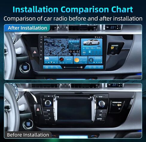 Car Radio for Toyota Corolla: Car stereo Upgrade for 2014 2015 2016 - with Wireless Carplay Android Auto 10.1 Inch Touchscreen 2G+64G with WiFi GPS Navigation Bluetooth Backup Camera in Saudi Arabia