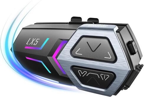 Motorcycle Helmet Bluetooth Headset - Helmet Speakers Featuring HiFi Sound, Motorcycle Headset with IP67 Waterproof, Long Lasting Motorcycle Intercom with Dual CVC Noise-Reduction-Lunar Rock in Saudi Arabia