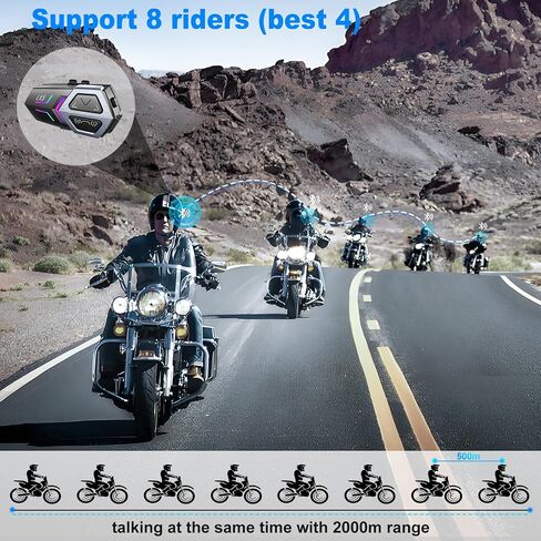 Motorcycle Helmet Bluetooth Headset - Helmet Speakers Featuring HiFi Sound, Motorcycle Headset with IP67 Waterproof, Long Lasting Motorcycle Intercom with Dual CVC Noise-Reduction-Lunar Rock in Saudi Arabia