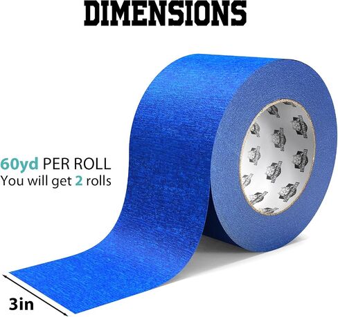 Blue Painters Tape 3 in Width and 60 yd Length, Super Sticky via No Residual or Remainings, Multi-Surface, Easy Removal, Masking Tape Painters' Choice, 1-Pack in Saudi Arabia