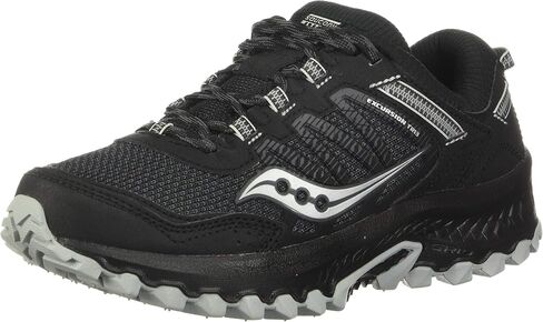 Saucony Women's Versafoam Excursion Tr13 Trail Running Shoe, Grey/Black/Burgundy, 6 in Saudi Arabia
