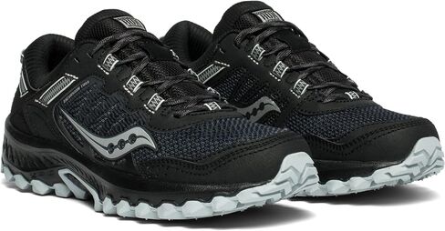 Saucony Women's Versafoam Excursion Tr13 Trail Running Shoe, Grey/Black/Burgundy, 6 in Saudi Arabia