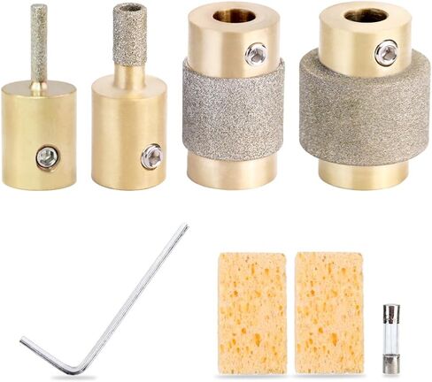 Combination Set 1 3/4 1/4 1/8 Inch Diamond Grinder Bit Head Tools Brass Core Stained Glass Grinder Bits & Diamond Grinder Bit Head Tools, Tools and Supplies for Stained Glass (4) in Saudi Arabia