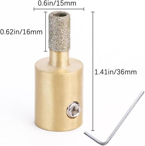 Combination Set 1 3/4 1/4 1/8 Inch Diamond Grinder Bit Head Tools Brass Core Stained Glass Grinder Bits & Diamond Grinder Bit Head Tools, Tools and Supplies for Stained Glass (4) in Saudi Arabia