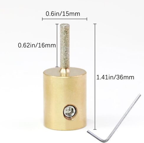 Combination Set 1 3/4 1/4 1/8 Inch Diamond Grinder Bit Head Tools Brass Core Stained Glass Grinder Bits & Diamond Grinder Bit Head Tools, Tools and Supplies for Stained Glass (4) in Saudi Arabia