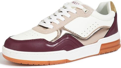 Niluber Women's Fashion Low Top Sneakers - White PU Leather Tennis Shoes-Lace Up Comfortable Casual Waking Shoes in Kuwait