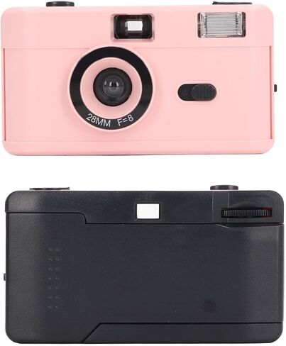 Zyyini 35mm Film Camera, 35mm Reusable Film Camera with Flash, Vintage Film Supports Both Black and White or Colored 35Mm 135 Film, (Black) in Saudi Arabia