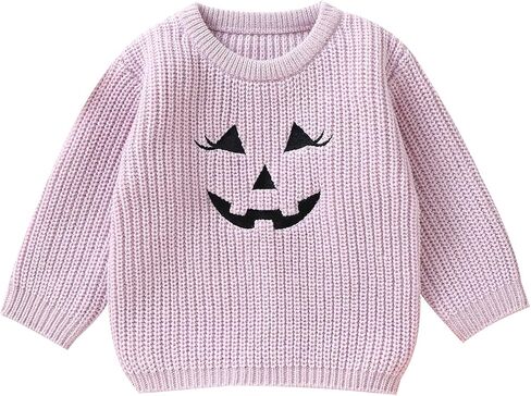 MAYUMMPY Toddler Baby Boy Girl Halloween Sweater Pumpkin Warm Pullover Sweatshirt Knitwear Knitted Fall Winter Clothes in Kuwait