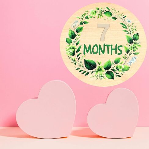 Baby Announcement Sign,Hello World newborn sign,Monthly Milestone Cards,Double-Sided Wooden Hello World,Newborn Welcome Sign with Marker Pen and wooden stand,as Photo Props for Hospital Nursery Baby Shower Keepsakes, Lucky Star (Rainbow Baby) in Saudi Arabia