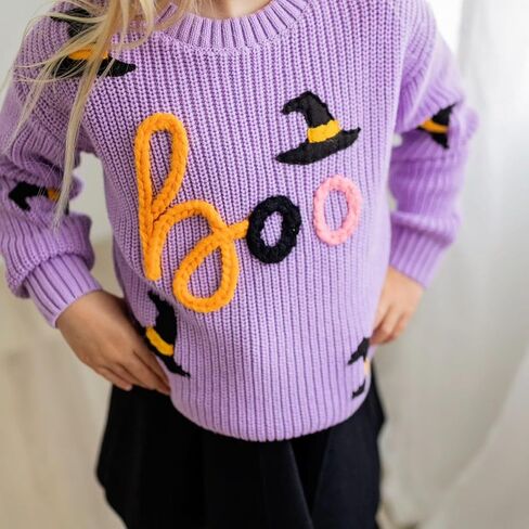 MAYUMMPY Toddler Baby Boy Girl Halloween Sweater Pumpkin Warm Pullover Sweatshirt Knitwear Knitted Fall Winter Clothes in Kuwait