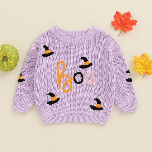 MAYUMMPY Toddler Baby Boy Girl Halloween Sweater Pumpkin Warm Pullover Sweatshirt Knitwear Knitted Fall Winter Clothes in Kuwait