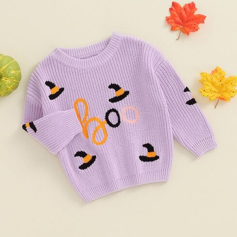 MAYUMMPY Toddler Baby Boy Girl Halloween Sweater Pumpkin Warm Pullover Sweatshirt Knitwear Knitted Fall Winter Clothes in Kuwait