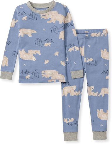 Burt's Bees Baby Baby Boys' Pajamas, Tee and Pant 2-Piece Pj Set, 100% Organic Cotton, Polar Mountain in Saudi Arabia