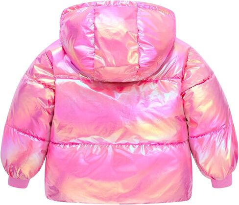 UNICOMIDEA Baby Girl Winter Coat Laser Toddler Jackets Warm Down Outerwear with Hooded For 12M-5T in Saudi Arabia