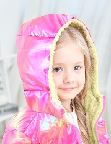 UNICOMIDEA Baby Girl Winter Coat Laser Toddler Jackets Warm Down Outerwear with Hooded For 12M-5T in Saudi Arabia