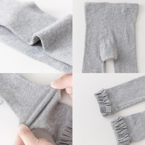 Baby Leggings Toddler Footless Tights Girls Ruffle Leggings Kids Cotton Stockings Pants 1/2/3 Pack in Saudi Arabia